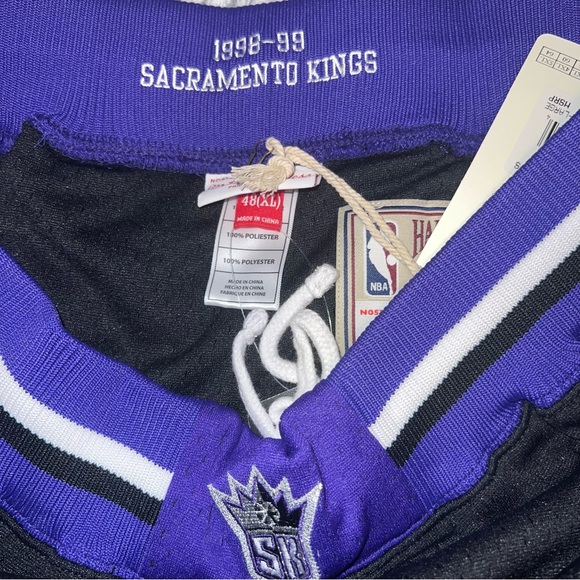 NEW AUTHENTIC Mitchell & Ness x NBA Hardwood Classics Shorts Sacramento Kings - Picture 2 of 6